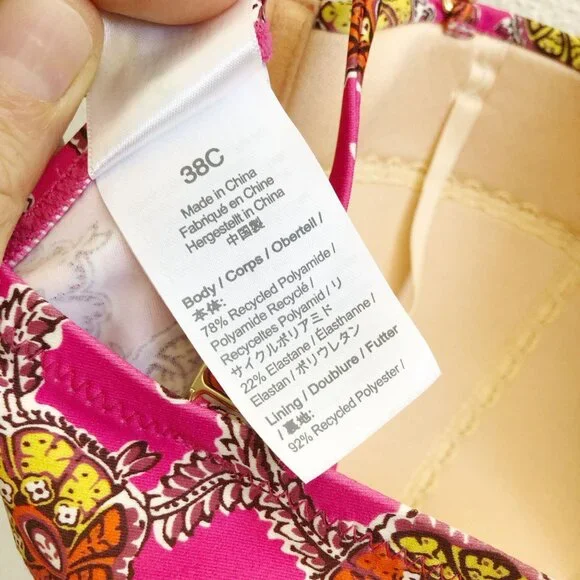 J. CREW High Rise Full Coverage Bikini Set In Ratti‎ Pink Size 38C/L - Picture 6 of 14